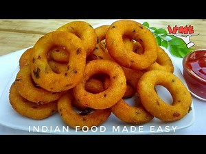 Recipe of Crispy Rings Snacks in Hindi by Indian Food Made Easy