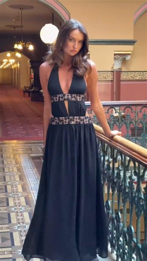 The Perfect🥀 Our SAFINO Open-Back Maxi Dress In Black🖤#fashion #model #beauty #style #outfit #shorts