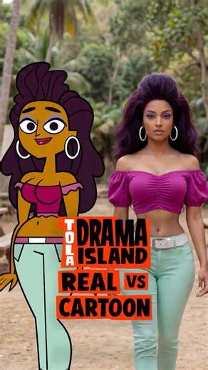 REAL vs CARTOON: Total Drama Island!! 🎬🏝️