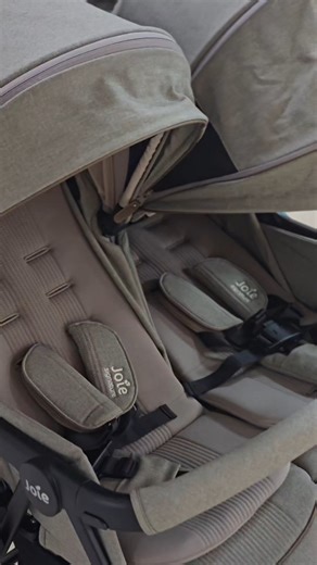 Such an amazing compact double stroller that still has the signature difference with a tailored look. The storage basket is just amazing, easy access and extra spacious for both little ones on the go. Included in the box are plush seat liners and rain cover. Shop in store today🍁 #joie #pram #twin #family #toddler | The Baby Store Warrington