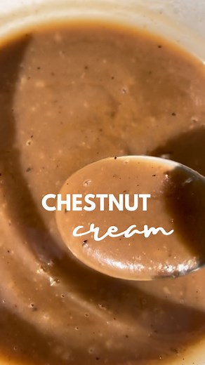 Crème de marron ❤️ My kids’ favorite cake is made with chestnut cream, but it’s so light you’d hardly know it’s there. A more traditional option is a rich chocolate chestnut cake, and the most famous of all is probably Mont Blanc — though you’ll also find many different mousse cakes and tarts made with chestnut cream. Recipe ❤️ 300g cooked chestnuts 250g water 100g Brown sugar 1) Place the mineral water and brown sugar in a saucepan and bring to a boil over high heat. 2) If needed, drain the che