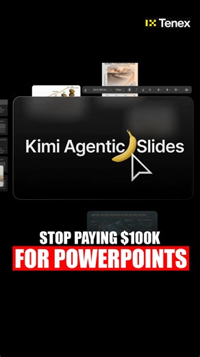 @tenex_labs | Comment “SLIDES” and we’ll send you our weekly AI breakdown. Stop paying McKinsey-level prices for PowerPoint decks. Kimi Slides is an AI... | Instagram