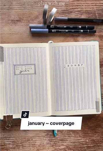 We’re starting off this year with a simple, easy buuut adorable lil’ theme ◡̈ #bujoinspiration #easybulletjournal #bulletjournal #bujo #bulletjournalspread