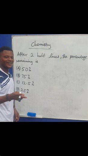 How to determine the percentage of half life #Chemistry #radioactivity #halflife #science #education | Tutor Abraham