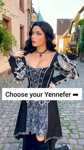Irina Meier on Instagram: "Your choice ? 😉 #thewitcher3 #cosplay #games #videogames #France #yennefer #geralt #CDPR #thewitcher #netflix #fantasy"