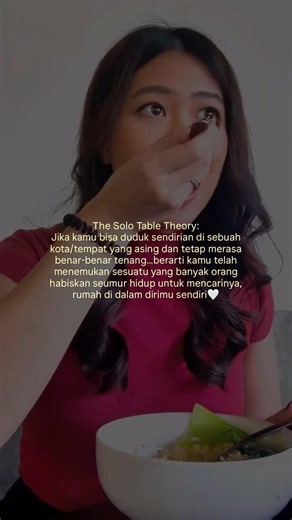 The solo table theory🤍 #AdultingBarengAngie