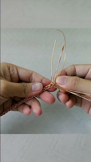 Making bracelet at home - Double Braided copper wire Bracelet #diy #youtubeshorts #handmade
