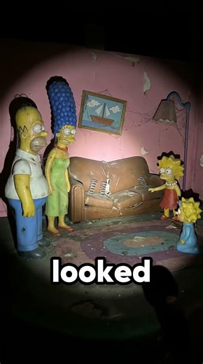 This Simpsons theme park is terrifying at night 😨 #shorts #thesimpsons #creepy #ai #pov