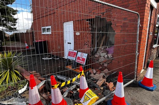 Police confirm arrest after Mercedes crashes through wall of Telford house