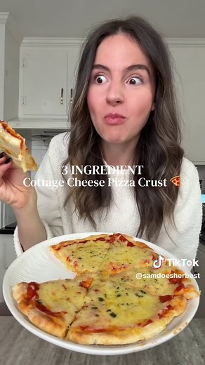 3-Ingredient Cottage Cheese Pizza Crust Recipe