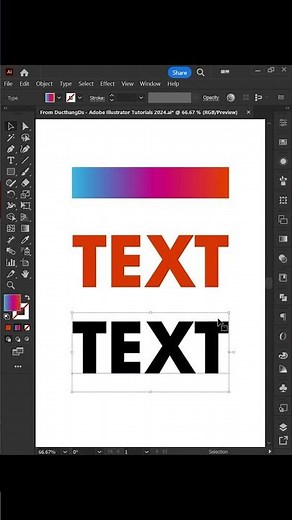 How to Create Text Fill Gradient Color in Adobe Illustrator 2024 | Typography Tutorial 🎨✨