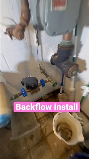 Installing a back flow preventer #plumbing #backflow #watts #water #hometips #home #install