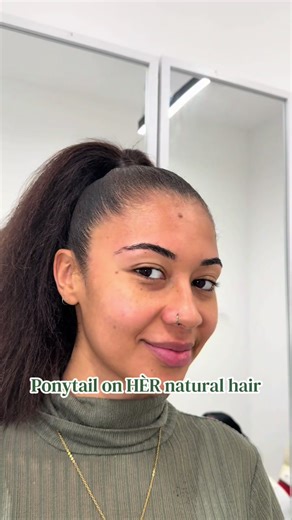HÈR influence speak for itself ✨ #ponytail #hair #naturalhair #hairstylist #hackney