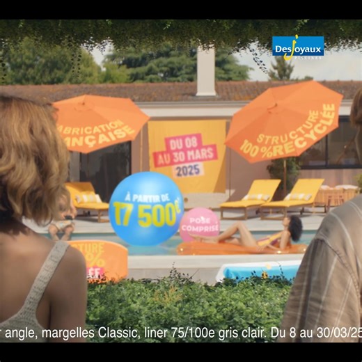 Votre piscine Desjoyaux fabriquée en France à la structure 100% recyclée vous attend au prix canon de 17 500€* jusqu’au 30/03. | Piscines Desjoyaux