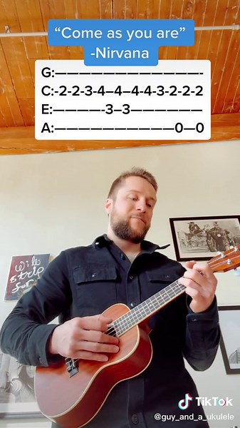 #nirvana #comeasyouare #uke #ukulele #ukuleletutorial #fypシ #fypsounds #song #music #musician #foryoupage #fyp #art #artist #musician #rock #rockandroll