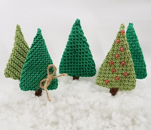 Knitting Pattern - Christmas Tree Decoration - 5 Patterns - Decoration, Keychains and Garland | PDF in English - Etsy