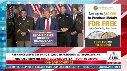 3.2K views · 249 reactions | “The illegal alien trespassers…they must go back to THEIR homes.” — President Trump in Grand Rapids, Michigan WATCH LIVE: https://www.rsbnetwork.com/video/donald-trump/live-president-trump-to-give-remarks-on-bidens-border-bloodbath-in-grand-rapids-mi-4-2-24/ | Right Side Broadcasting | Facebook