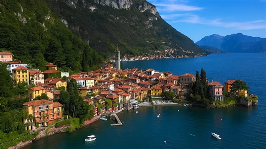 Varenna am Comer See in Italien in 4K