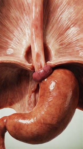 The lower esophageal sphincter is a ring of smooth muscle between the esophagus and stomach. It stays tightly closed, relaxes during swallowing, then seals again, preventing highly acidic stomach contents from rising upward. | Doctor ASKY