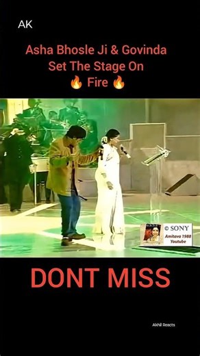 ASHA BHOSLE & GOVINDA SET THE STAGE ON FIRE 🔥 PIYA TU AB TO AAJA SONG #ashabhosle #govinda #shorts