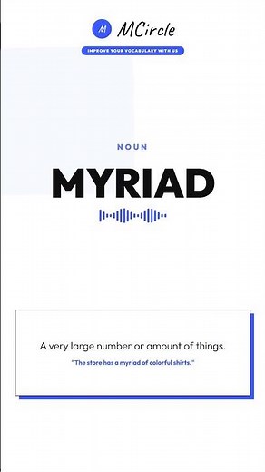 Learn English: What is Myriad? | Vocabulary Shorts