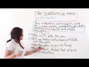 English Lesson: Verb Moods -- The Subjunctive Mode