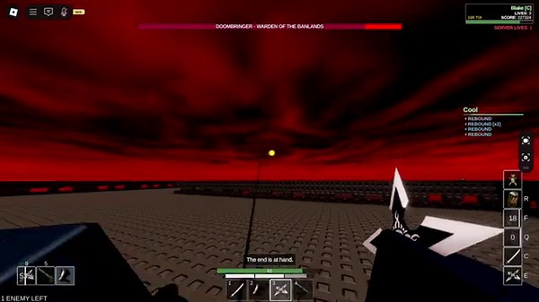 Solo DOOMBRINGER Bossfight (ACT I Stage 5 Boss) [X!! Rank] | Roblox Combat Initiation