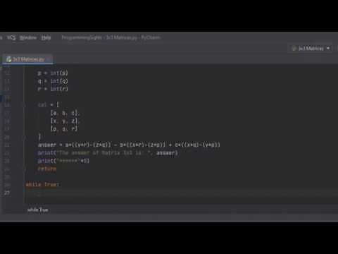 Python Program for Matrix 3x3