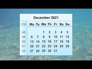 December 2021 Calendar