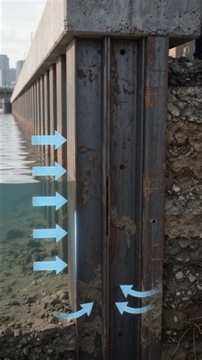 How Sheet Pile Flood Walls Protect Cities With No Room for a Levee #urbanwatershed