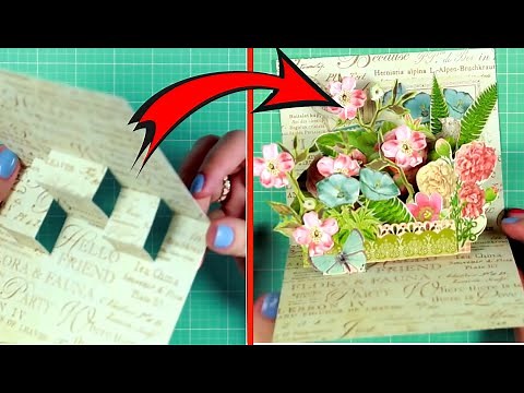 CARTE POP UP Fleurs & Papillon TUTO | DIY Idée Cadeau | Carte 3 D Facile