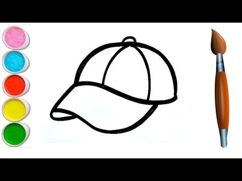 Hat drawing for kids | Coloring Painting | Toddlers | Kids Drawing | Kids video | how to draw hat