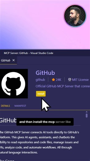 RammCodes | Developer Advocate 👨‍💻 on Instagram: "Master the GitHub MCP Server in just 60 seconds… 🔥 Yesterday I discovered the @github MCP Server inside VS Code, and it blew my mind. You can create repos, manage issues, make pull requests, and more… all without leaving VS Code. So I made a quick video to help you learn how GitHub’s MCP Server can supercharge your VS Code. VS Code is seriously going next-level with all these new MCP servers from different tools and companies :) Hope this help