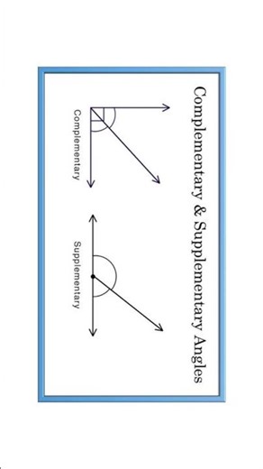 complementary and supplementary Angles #typesofangles #angels #transversal #basicgeometry #mathshort