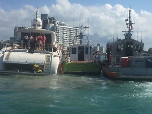 Six People and Dog Rescued From Luxury Yacht