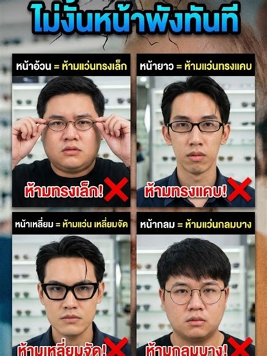 ใส่แว่นแล้วรู้สึกว่า หน้าดูใหญ่ขึ้น แก้มบานขึ้น ดูแก่ขึ้น ทั้งที่ไม่ได้อ้วน ปัญหาไม่ใช่หน้าคุณครับ แต่คือ “แว่นที่คุณเลือกผิด” คนส่วนใหญ่เลือกแว่นจากความชอบ แต่คนที่ดูดีขึ้น เขาเลือกแว่นจาก “โครงหน้า” คลิปนี้คือ 4 ข้อห้าม ที่ถ้าคุณรู้ตั้งแต่แรก คุณจะไม่พลาดแว่นผิดชีวิตอีกเลย 👓 แว่นที่ดี ไม่ใช่แว่นที่สวยที่สุด แต่คือแว่นที่ “แก้รูปหน้า” ได้ดีที่สุด ลองดูนะครับ แล้วคุณจะเข้าใจว่าทำไม ใส่แว่นถูกอัน คนถึงทักว่า “ช่วงนี้ดูดีขึ้น” ทั้งที่คุณไม่ได้เปลี่ยนอะไรเลย #ความรู้เรื่องแว่น #วิธีเลือกแว่น #เลือ