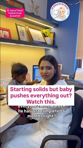 Why your 6 month baby is NOT eating solids (hidden reflex) #startingsolids #shortsfeed