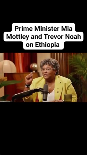 "GERD is the 21st century Adwa" Prime Minister Mia Mottley of #Barbedos speaks with Trevor Noah about climate change, immigration, the power of small nations and highlights Ethiopia's Grand Renaissance Dam as a key example of how Africa is shaping its own future. The conversation goes deeper as they discussed about energy, independence, development, and Africa controlling its own destiny. Full interview on YouTube: "Prime Minister Mia Mottley: Climate, Immigration #GrandRenaissanceDam #GERD #ETH