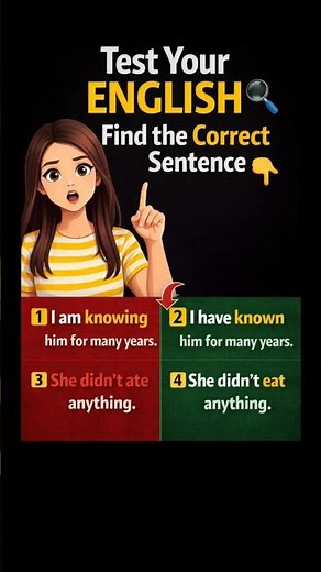 Test Your English! How Many Sentences Are Correct?