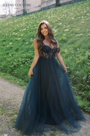 Navy Blue Tulle Prom Dress ✨ Amara by Selene Couture | 2026