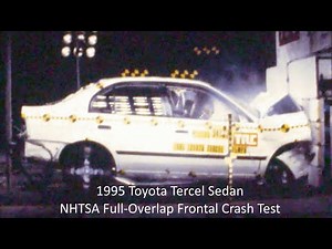 1995-1998 Toyota Tercel Sedan NHTSA Full-Overlap Frontal Crash Test