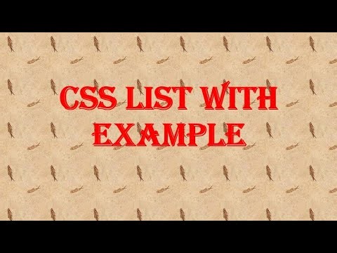 CSS List with example