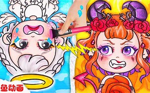 趣味定格动画：小美从天使到恶魔，只需要简单的改变下妆容！_哔哩哔哩_bilibili