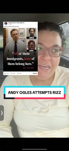 Is Andy Ogles attempting to find rizz? Why is he posting these memes? Like he thinks his face will distract from his xenophobic quotes?