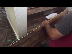 Stair installation of laminate flooring