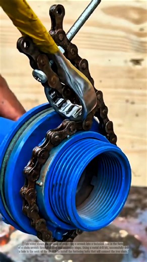 Modifying a Wrench into an Assembly Chain Wrench#shorts #satisfying #working #mechanic