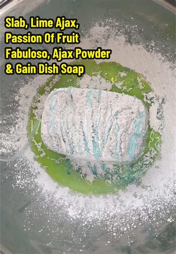 Slime Mixing with Lime Ajax and Other Soaps