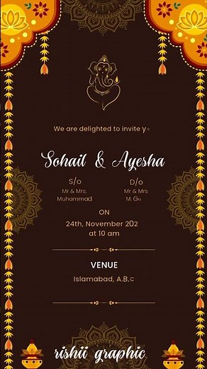 How to create a custom wedding card in pdf#Islamic wedding invitations card #digital wedding card