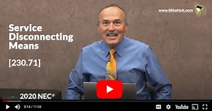Although the rule of six grouped service disconnects didn’t change, disconnects are now required to be compartmentalized to reduce the hazards associated with arc-flash and arc-blast. This might not seem like a big change but, it makes most of the available multi-meter centers and switch boards ineligible for use to meet these requirements. | Mike Holt Enterprises
