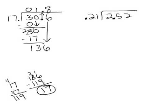 Long division with decimals